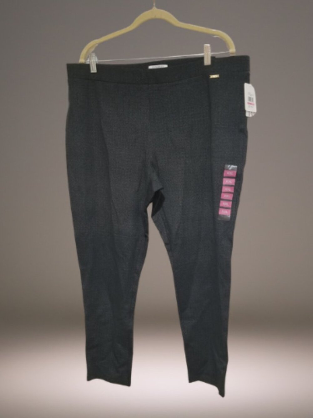 Company Ellen Tracy Womens XXL Black Herringbone Stretch Pull On Pants NWT